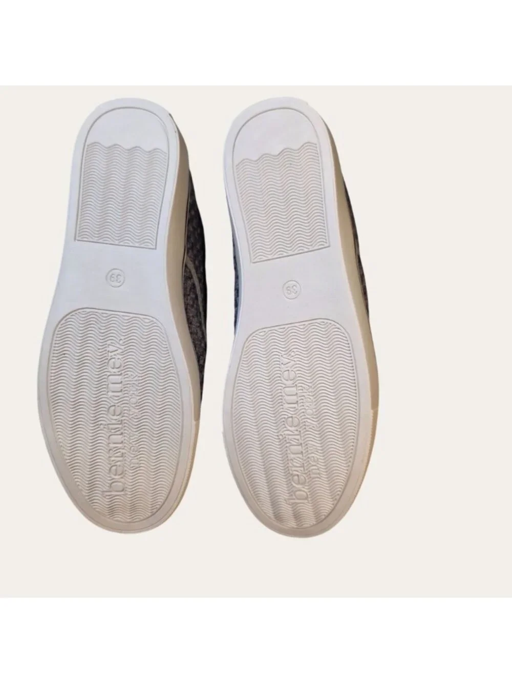 Comfortable Woven Walking Knit Slip On Shoes Heather Grey Bernie Mev Verona EU39